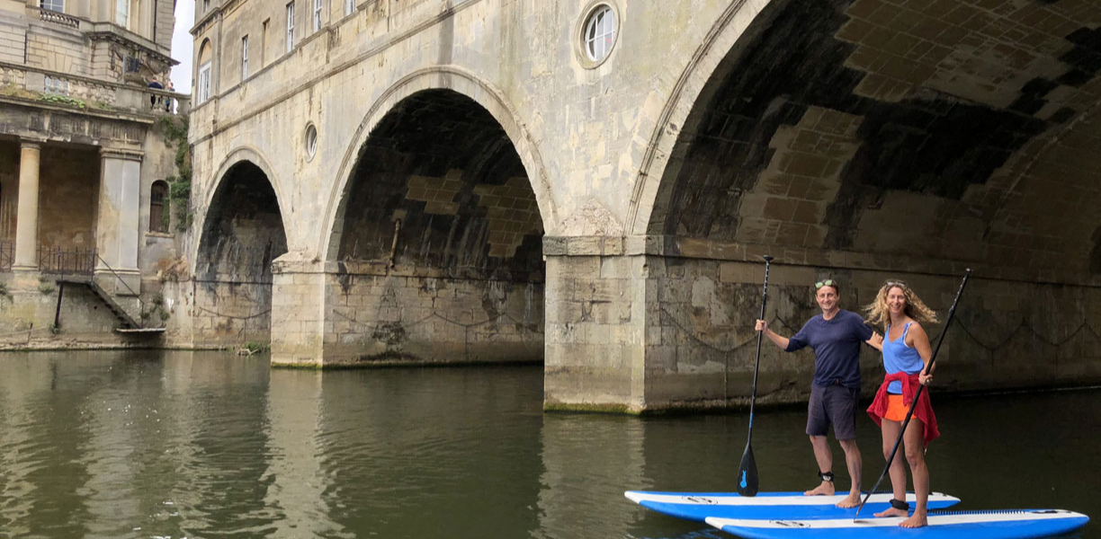 Paddle Boarding with Original Wild at Pulteney Bridge, Bath